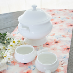 Camino de mesa Flores rosadas Essenza