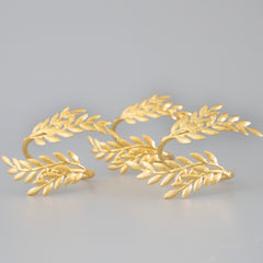 Servilletero dorado follaje