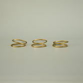 Servilletero dorado doble