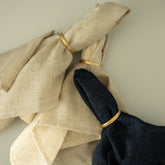 Servilletero dorado aro sencillo