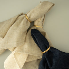 Servilletero dorado aro sencillo