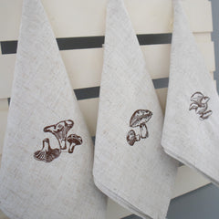 Servilleta lino hongos x4