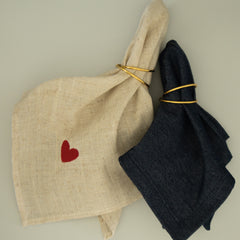 Servilletero dorado doble