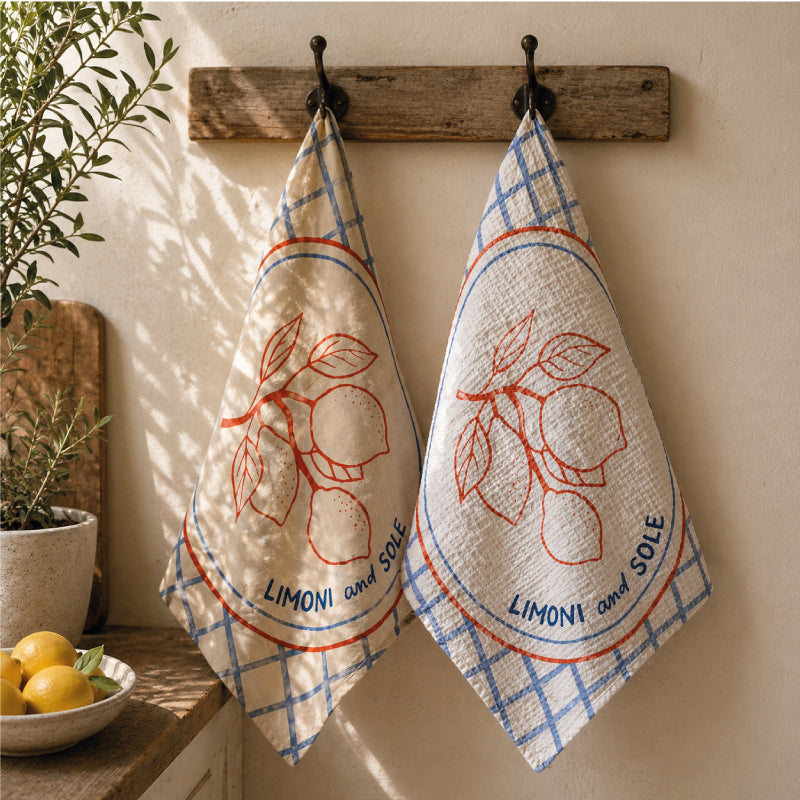 Trapos de cocina Limones naranja